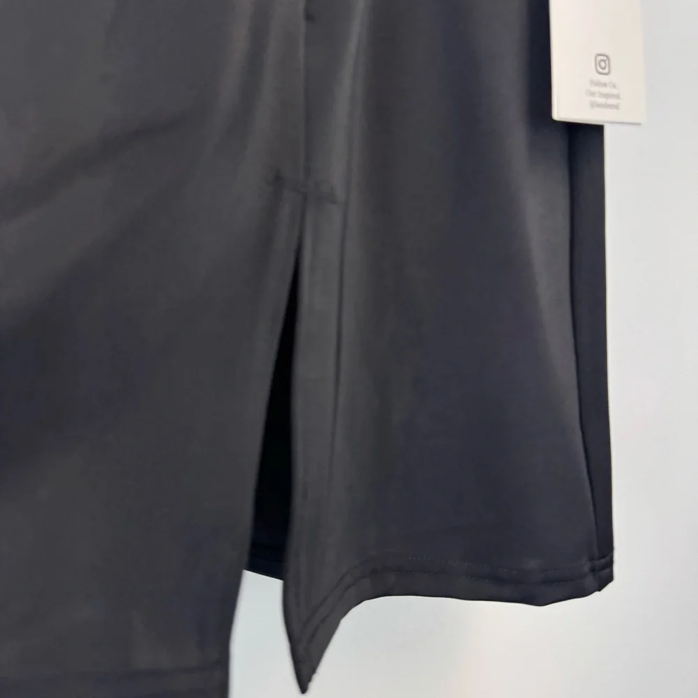 Lands End Black Tummy Control Swim  Skirt‎ Women's Size M NWT